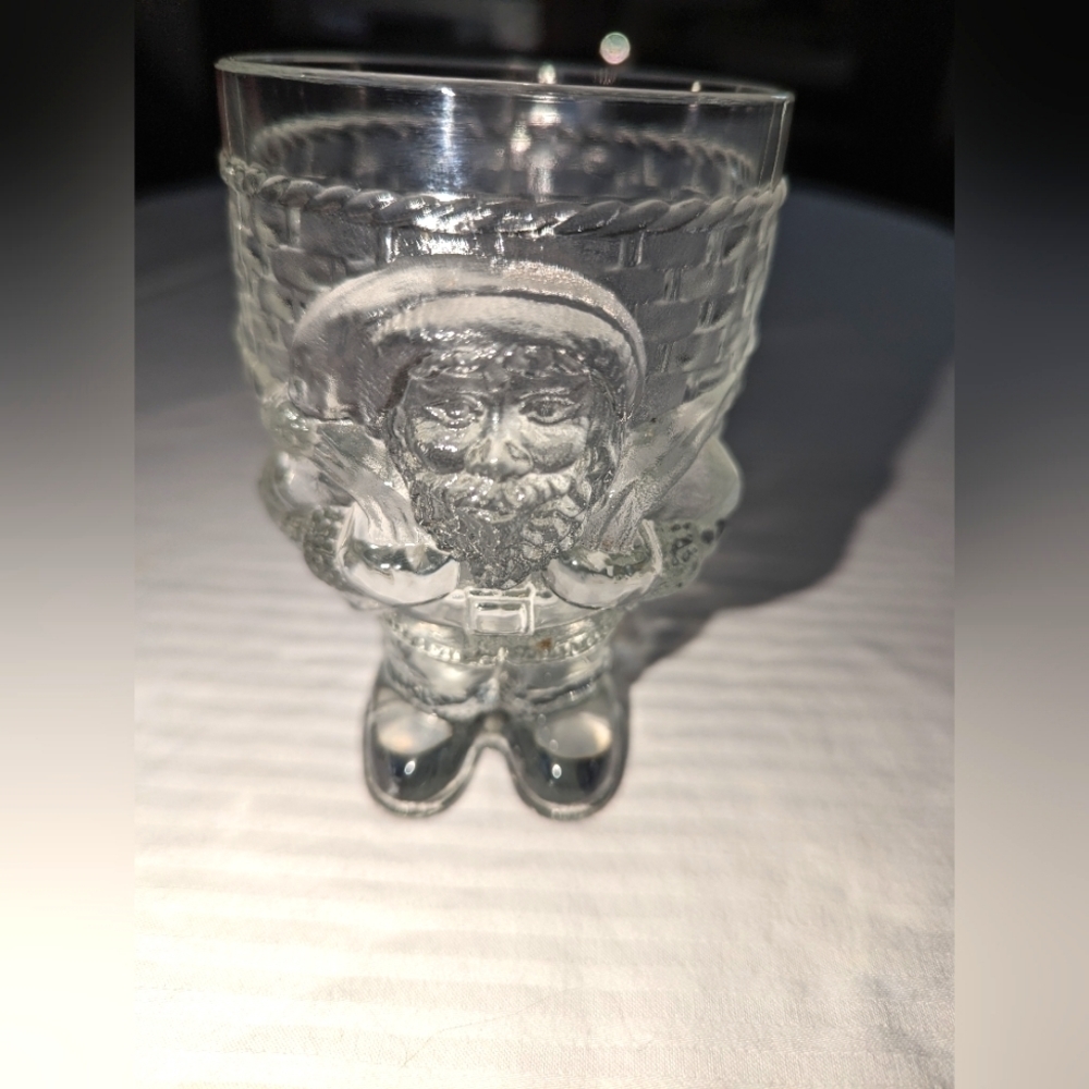 Rare vintage 60s Santa glass by Libbey